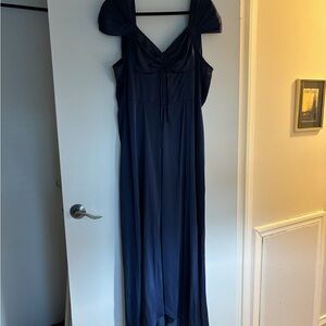 Current Air Anthropologie Navy Floor Length Dress Size Large